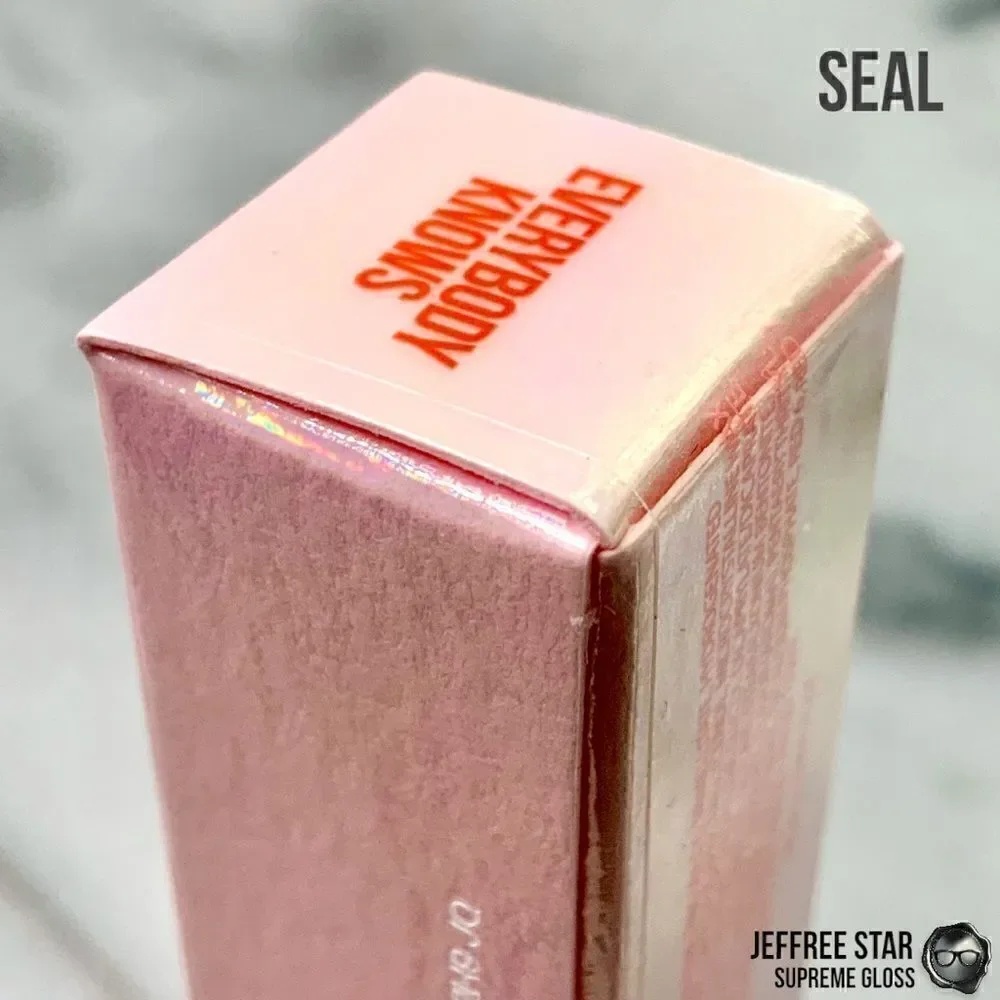 JEFFREE STAR EVERYBODY KNOWS SUPREME GLOSS FULL PIGMENT LIP COLOR IN RED ORANGE